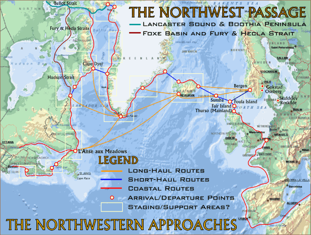 Map 1a. The Northwestern Approaches to the Americas