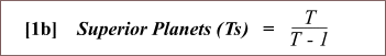 Rel. 1b: Synodic Periods ( Superior Planets )