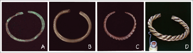 Figure 9.2. Examples of Pacifc Northwest bracelets in the Royal British Columbia Museum.