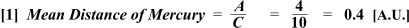 Relation 1: The Titius-Bode Relationship for Mercury