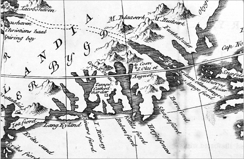 MAP 5c. NOVA GROENLANDAE II ( Cranz, 1767 )
