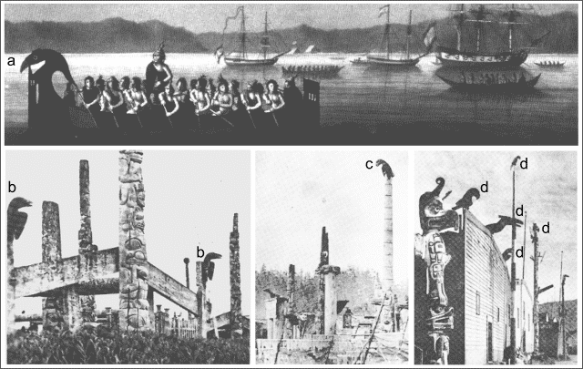 Fig. 7 Decorative bird boards on the "roofends of houses" in the Pacific Northwest