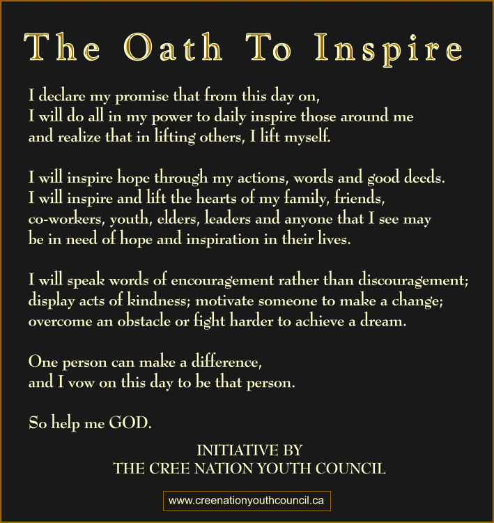Oath to Inspire Text