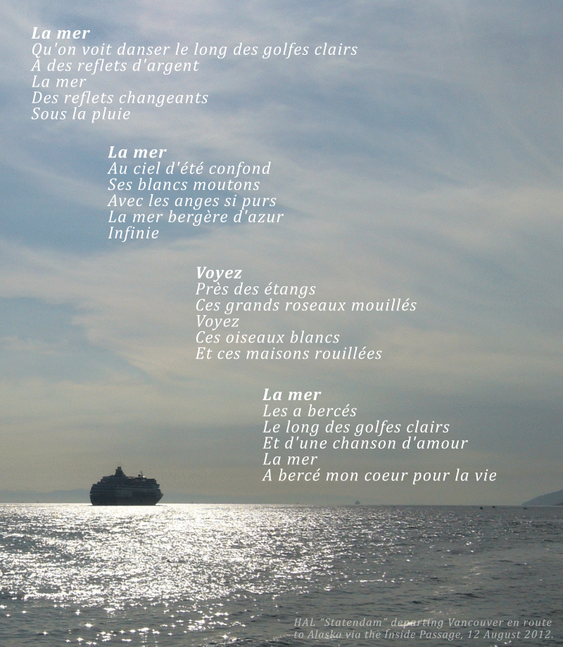 Statendam et La mer